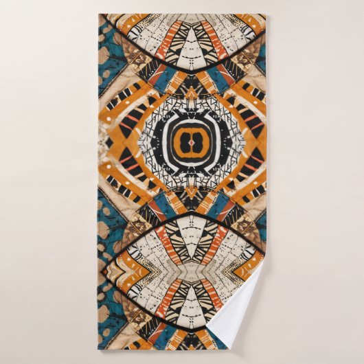 Luxe Afrikaans Caribisch erfgoed Multicolor Badhanddoek (Badhanddoek)