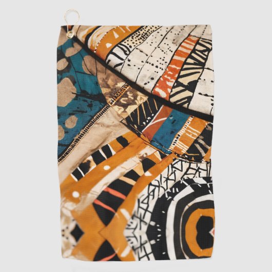 Luxe Afrikaans Caribisch erfgoed Multicolor Golfhanddoek (Voorkant)