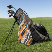 Luxe Afrikaans Caribisch erfgoed Multicolor Golfhanddoek (Groen)