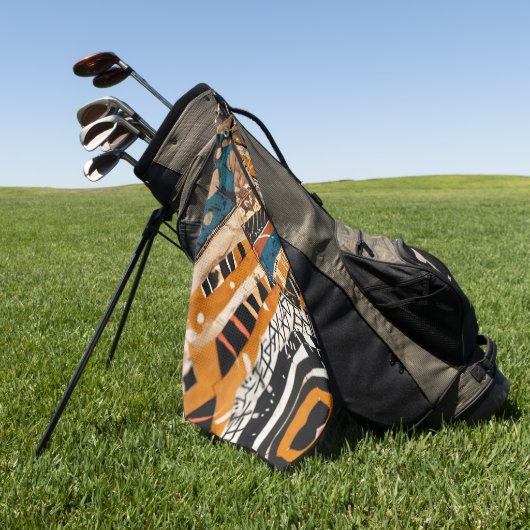 Luxe Afrikaans Caribisch erfgoed Multicolor Golfhanddoek (Groen)