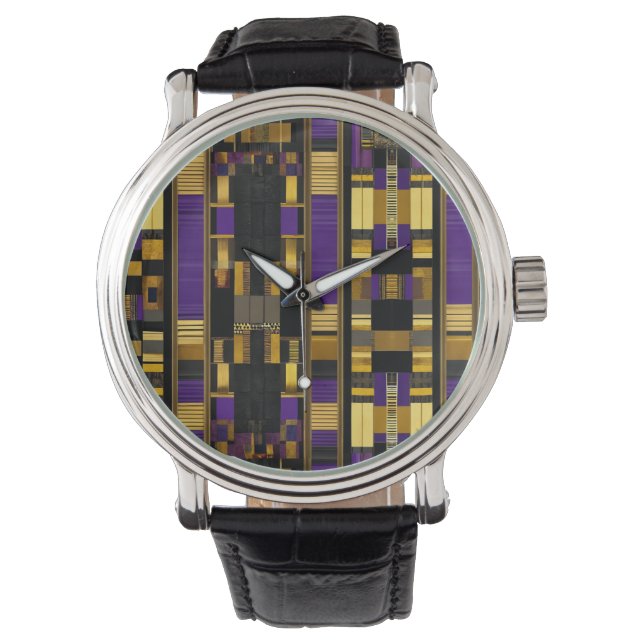 Luxe Afrikaans Caribisch erfgoed Multicolor Horloge (Voorkant)