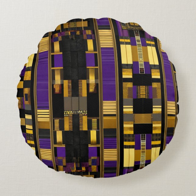 Luxe Afrikaans Caribisch erfgoed Multicolor Rond Kussen (Voorkant)