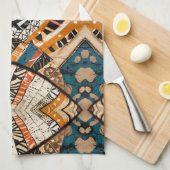 Luxe Afrikaans-Caribisch erfgoed Theedoek (Quarter Fold)