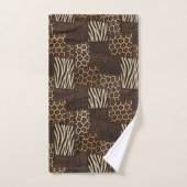 Luxe Afrikaanse Dierprint | Bruine Nep Glitters  Bad Handdoek (Handdoek)