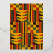 Luxe Afrikaanse stam Baby shower Folie Uitnodiging (Achterkant)