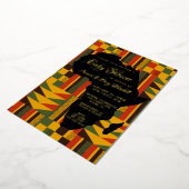 Luxe Afrikaanse stam Baby shower Folie Uitnodiging (Gedraaid)