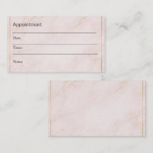 Luxe Afspraak Herinneringskaart – Blush Marmer
