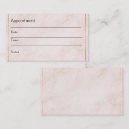 Luxe Afspraak Herinneringskaart – Blush Marmer Afsprakenkaartje