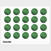 luxe afstudeer groene glitters monogram Sticker (Vel)