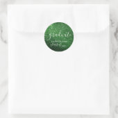 luxe afstudeer groene glitters monogram Sticker (Tas)