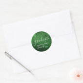 luxe afstudeer groene glitters monogram Sticker (Envelop)