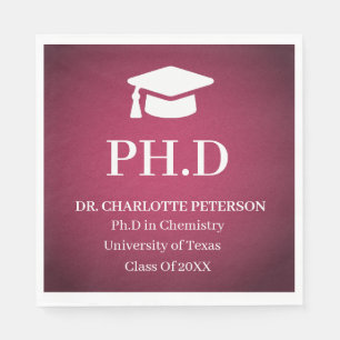 Luxe afstudeerfeest servet voor PhD's