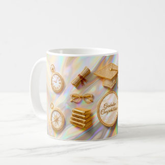 Luxe afstudeermok - Elegante gouden dop & diploma Koffiemok
