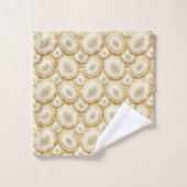 Luxe Agaat | Geode Handdoekenset - Wit & Goud Bad Handdoek (Wasdoekje)