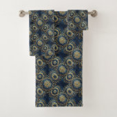 Luxe Agate | Geode Handdoeken Set - Marineblauw &  (Insitu)