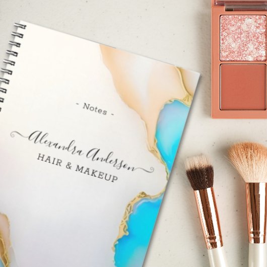 Luxe Agate Marble Signature Script Notitieboek