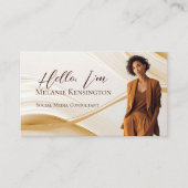 Luxe Agate Professionele Zakelijke Foto QR-code  Visitekaartje (Voorkant)