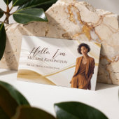 Luxe Agate Professionele Zakelijke Foto QR-code  Visitekaartje