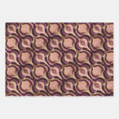 Luxe AI Art Gold Foil Roze Bourgogne Inpakpapier Vel (Voorkant 3)