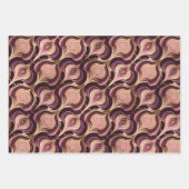 Luxe AI Art Gold Foil Roze Bourgogne Inpakpapier Vel (Voorkant 2)