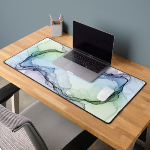 Luxe Alcohol Ink Abstracte Rooknevel Bureaumat