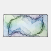 Luxe Alcohol Ink Abstracte Rooknevel Bureaumat (Voorkant)