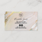 Luxe alcoholinkt huidverzorging en schoonheid visitekaartje (Achterkant)