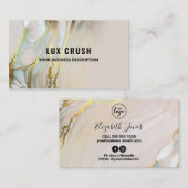 Luxe alcoholinkt huidverzorging en schoonheid visitekaartje (Voorkant / Achterkant)