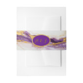 Luxe Amethist Paarse & Gouden Bruiloft Uitnodigingen Wikkel (Voorkant Voorbeeld)