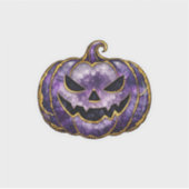 Luxe Amethyst Agate Pompoen Sticker Elegante Hal (Voorkant)