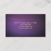 Luxe Amethyst en goudLotus op paars Visitekaartje (Achterkant)
