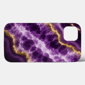 Luxe Amethyst Marmer Geode Case-Mate iPhone Case (Achterkant (horizontaal))