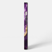 Luxe Amethyst Marmer Geode iPhone Hoesje (Linkerkant)