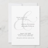 Luxe Ampersand minimalistisch zwart-wit Kaart (Voorkant)