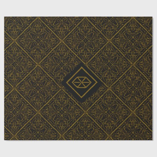 Luxe Andalusisch Goud Inpakpapier – Geometrisch (Vlak)