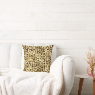 LUXE ANIMAAL GOLD BLACK PEBBLE PILLOW KUSSEN