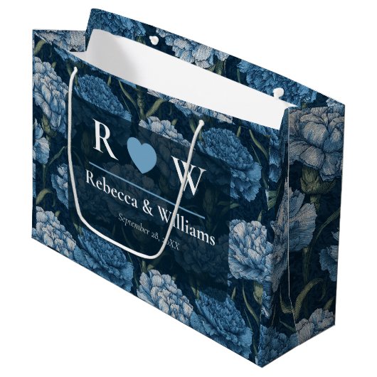 Luxe Anjer Traditionele Trouwdag Groot Cadeauzakje (Voorkant Gekanteld)