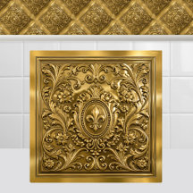 Luxe antieke gouden Franse Fleur de Lys Regency