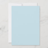 Luxe Aqua Geschilderde Blad Bruiloft Kaart (Achterkant)