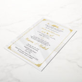 Luxe Arabisch & Engels Elegante Moslim Goud Folie Uitnodiging (Gedraaid)