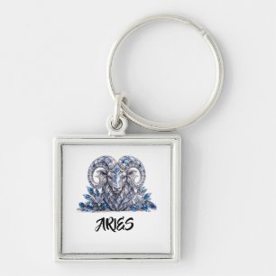 Luxe Aries Dierenriem Kristal Sleutelhanger
