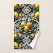 Luxe Art Deco citroenen diamanten Bad Handdoek (Handdoek)