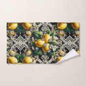 Luxe Art Deco citroenen diamanten Bad Handdoek (Handdoek)
