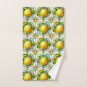 Luxe Art Deco citroenen diamanten Bad Handdoek (Handdoek)