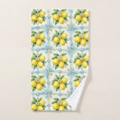 Luxe Art Deco citroenen diamanten Bad Handdoek (Handdoek)