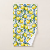 Luxe Art Deco citroenen diamanten Bad Handdoek (Handdoek)