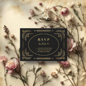 Luxe Art Deco Elegant Modern Response Kaart