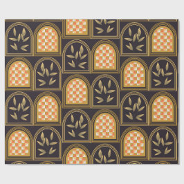 Luxe Art Deco geometrisch bloemmotief naadloos pat Cadeaupapier
