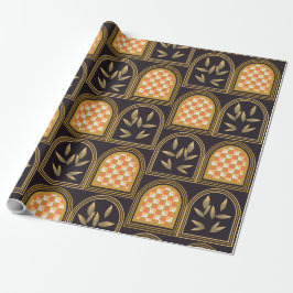 Luxe Art Deco geometrisch bloemmotief naadloos pat Cadeaupapier
