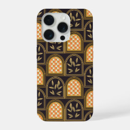 Luxe Art Deco geometrisch bloemmotief naadloos pat iPhone 15 Pro Case